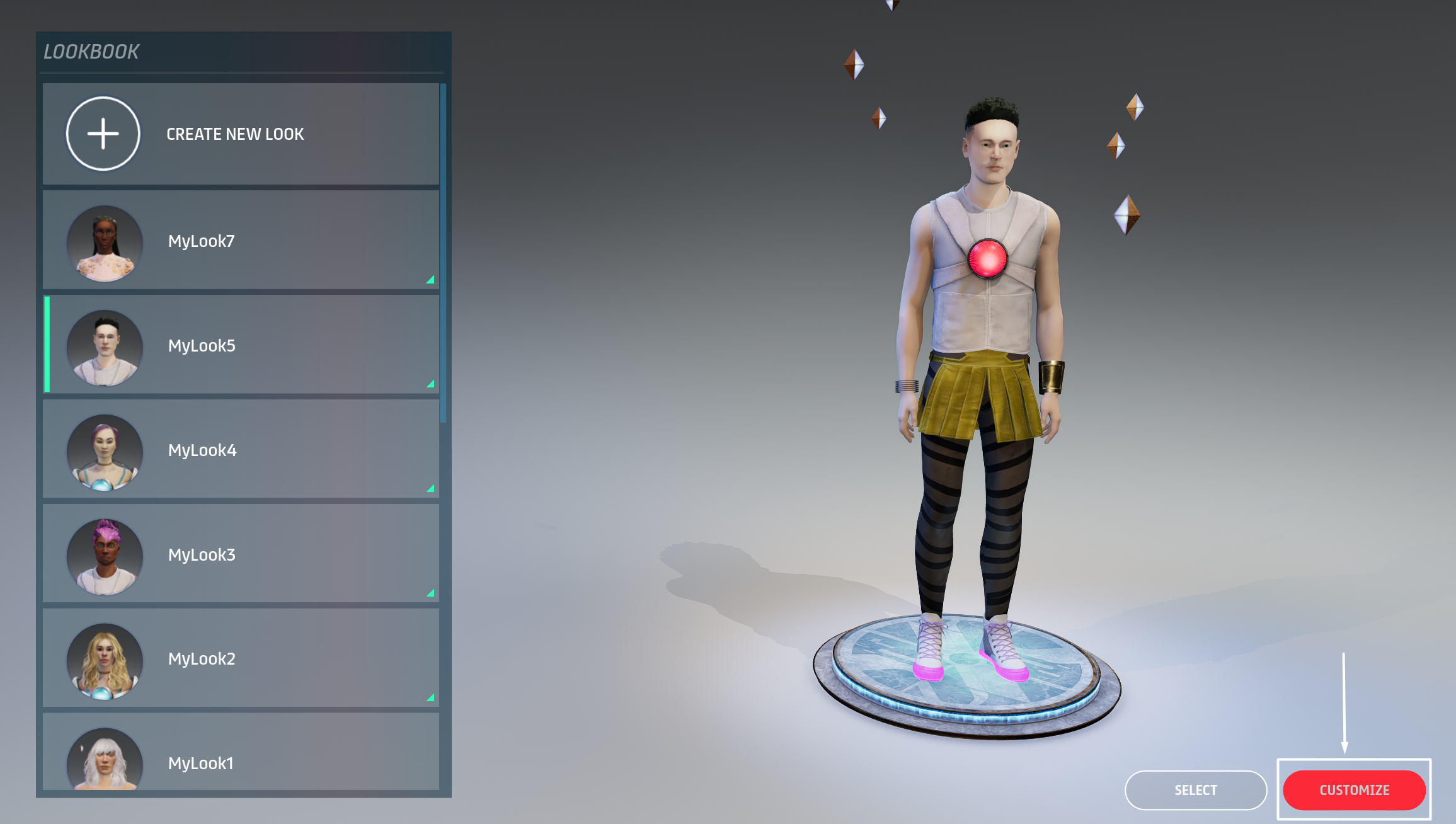 Customize avatar